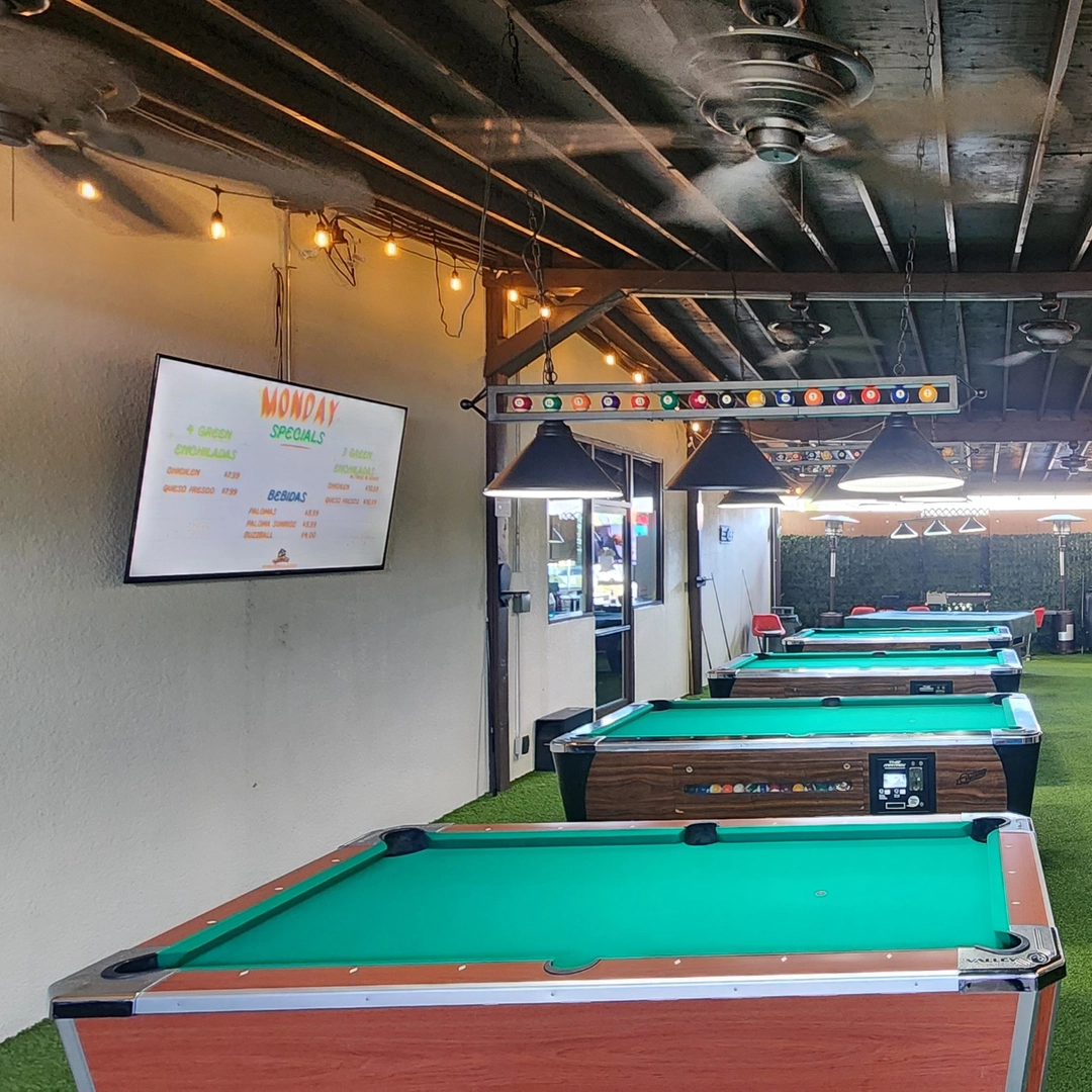 Chiquito Picoso pool hall exterior/interior